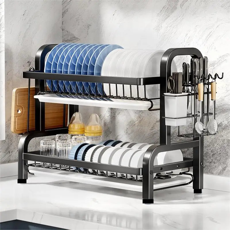 dish-drying-rack-2-tier-compact-kitchen-dish-rack-drainboard-set-large-rust-proof-dish-drainer-with-utensil-holder