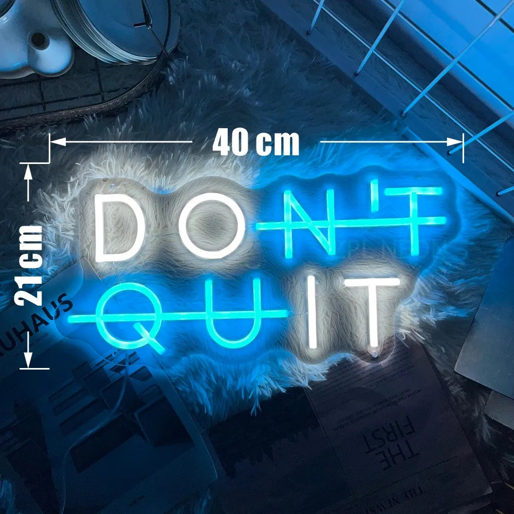 Neon Sign DON'T QUIT DO IT Neon Led Sign Inspirational Quote