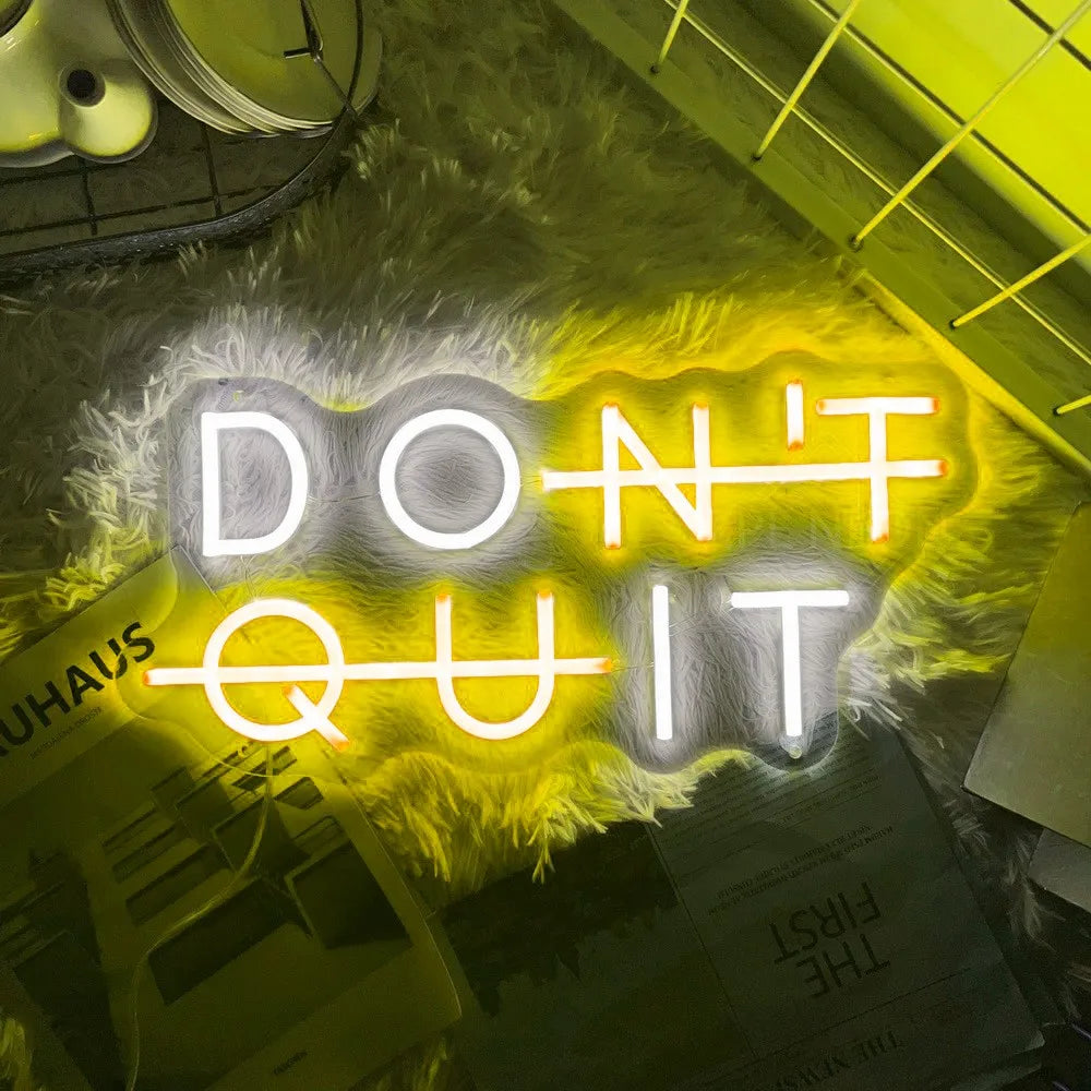 Neon Sign DON'T QUIT DO IT Neon Led Sign Inspirational Quote