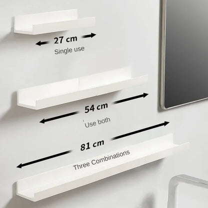 Multifunction Wall Mounted Storage Rack Self Adhesive No-drill