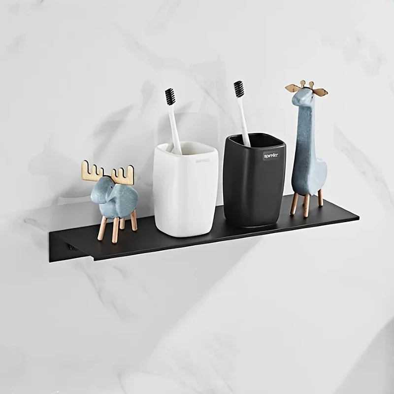 Floating Bathroom Shelves Without Drilling Storage Wall Rack