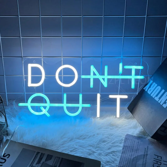 Neon Sign DON'T QUIT DO IT Neon Led Sign Inspirational Quote