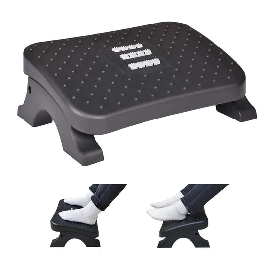 Under Desk Footrest Ergonomic Foot Stool with Massage Rollers