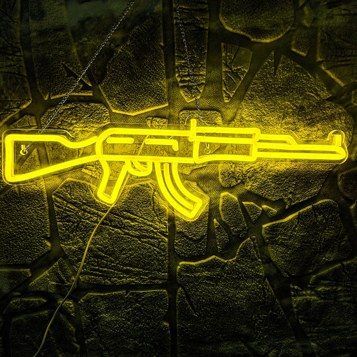 Gun Neon Sign art Neon Light Led AK 47 Cool Hanging Night Light