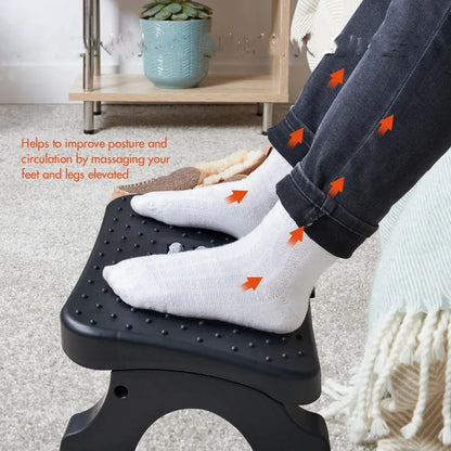 Under Desk Footrest Ergonomic Foot Stool with Massage Rollers