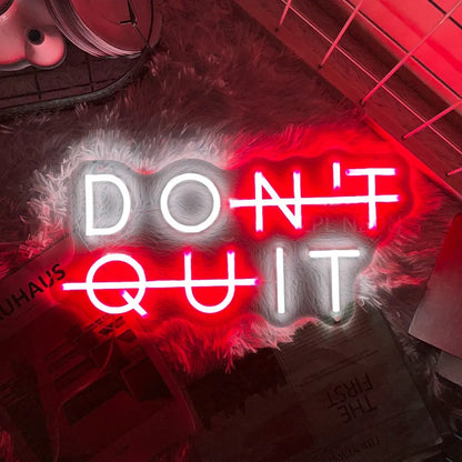 Neon Sign DON'T QUIT DO IT Neon Led Sign Inspirational Quote