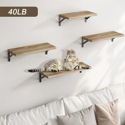 Wooden Floating Shelves Wall Mounted Storage Rack Display