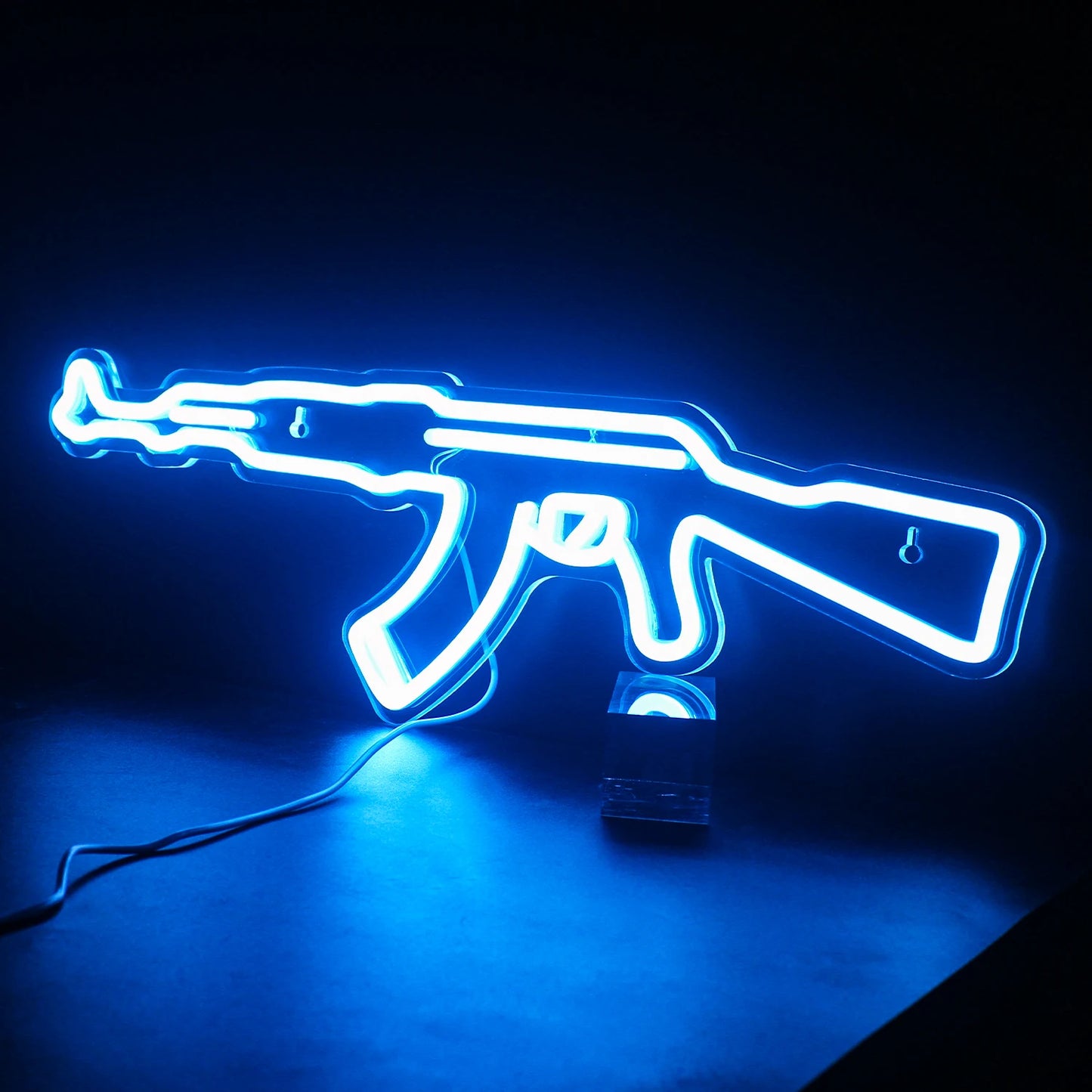 Gun Neon Sign art Neon Light Led AK 47 Cool Hanging Night Light