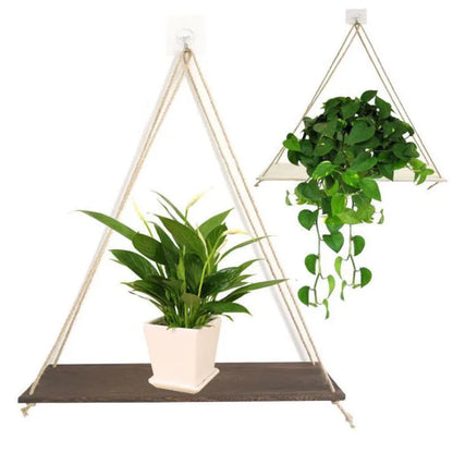 Wall decoration hanging rope flower pot