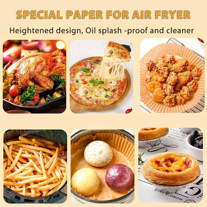 50/100 Packs Air Fryer Non-Stick Liners Paper