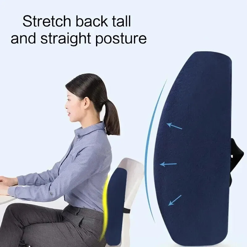 Car Seat Memory Foam Back Support Lumbar Pillow Waist