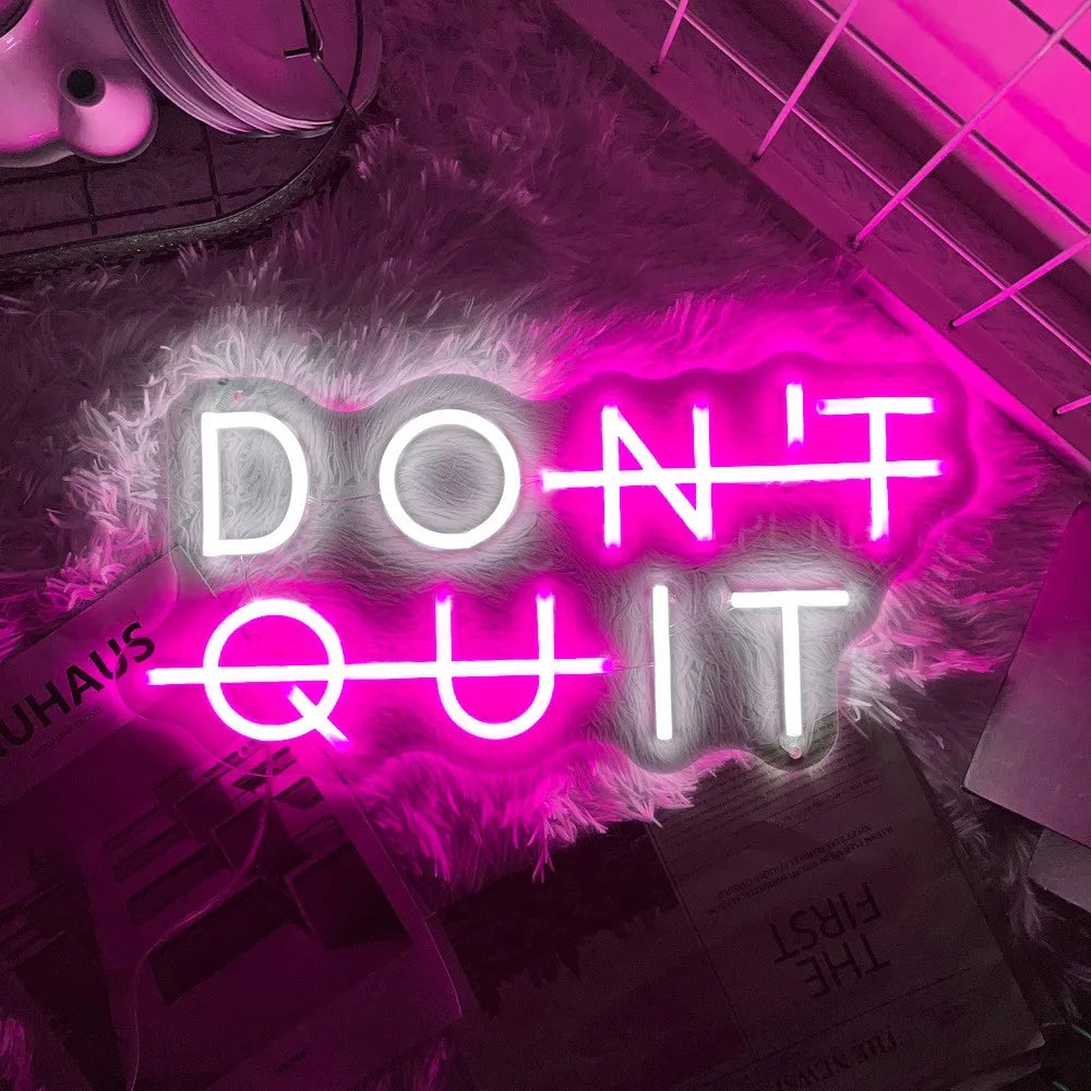 Neon Sign DON'T QUIT DO IT Neon Led Sign Inspirational Quote