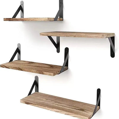 Wooden Floating Shelves Wall Mounted Storage Rack Display